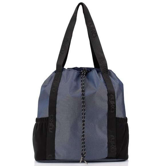 NWT Ryka Womens Venture Durable Nylon Drawstring Hiking Backpack Blue $100 FF404 - Picture 1 of 5